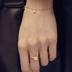 Maanesten ring - Magdalena guldbelagt