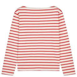 Mads Nørgaard bluse - Pablo Gabi LS vanilla ice/fiery red