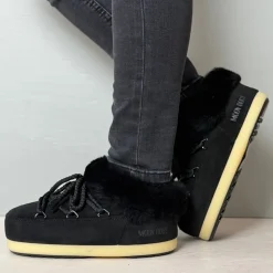 Moon Boot sko - EVX Mule Suede black/natural