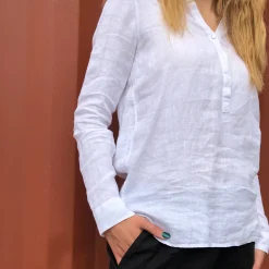 Mos Mosh bluse - Danna Linen white