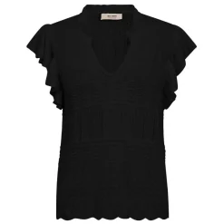 Mos Mosh bluse - Ryett Knit black