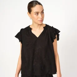 Mos Mosh bluse - Tea Vito black