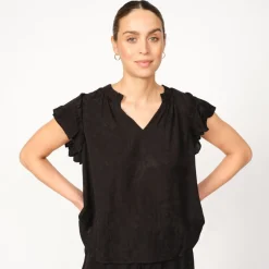 Mos Mosh bluse - Tea Vito black