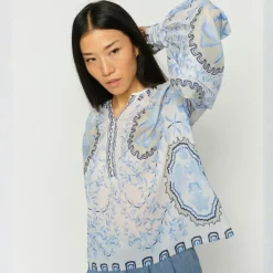 Mos Mosh bluse - Wylde Orchid brunnera blue