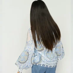 Mos Mosh bluse - Wylde Orchid brunnera blue