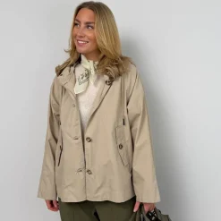 Mos Mosh jakke - Sheena Short feather gray