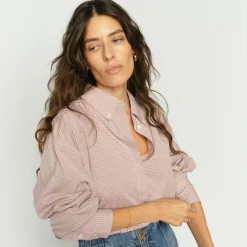 Mos Mosh skjorte - Britze Check dusty rose