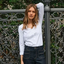 Mos Mosh skjorte - Tina Jersey white