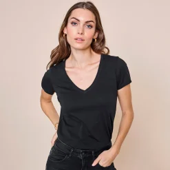 Mos Mosh t-shirt - Arden Organic V-neck black