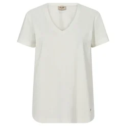 Mos Mosh t-shirt - Dala V-neck Basic ecru