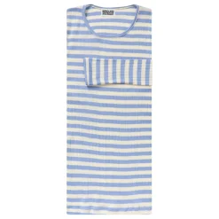 Nørgaard Paa Strøget bluse - 101 Broadway light blue/ecru