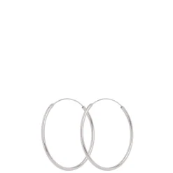 Pernille Corydon øreringe - E-140 Plain Hoop sølv