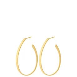 Pernille Corydon øreringe - E-107-G Oval Creoles guldbelagt