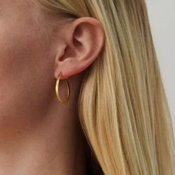 Pernille Corydon øreringe - E-109-G Berlin Creoles guldbelagt