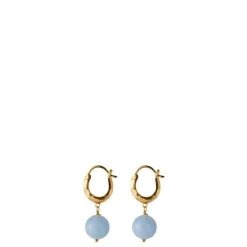 Pernille Corydon øreringe - E-321 Blue Sky guldbelagt
