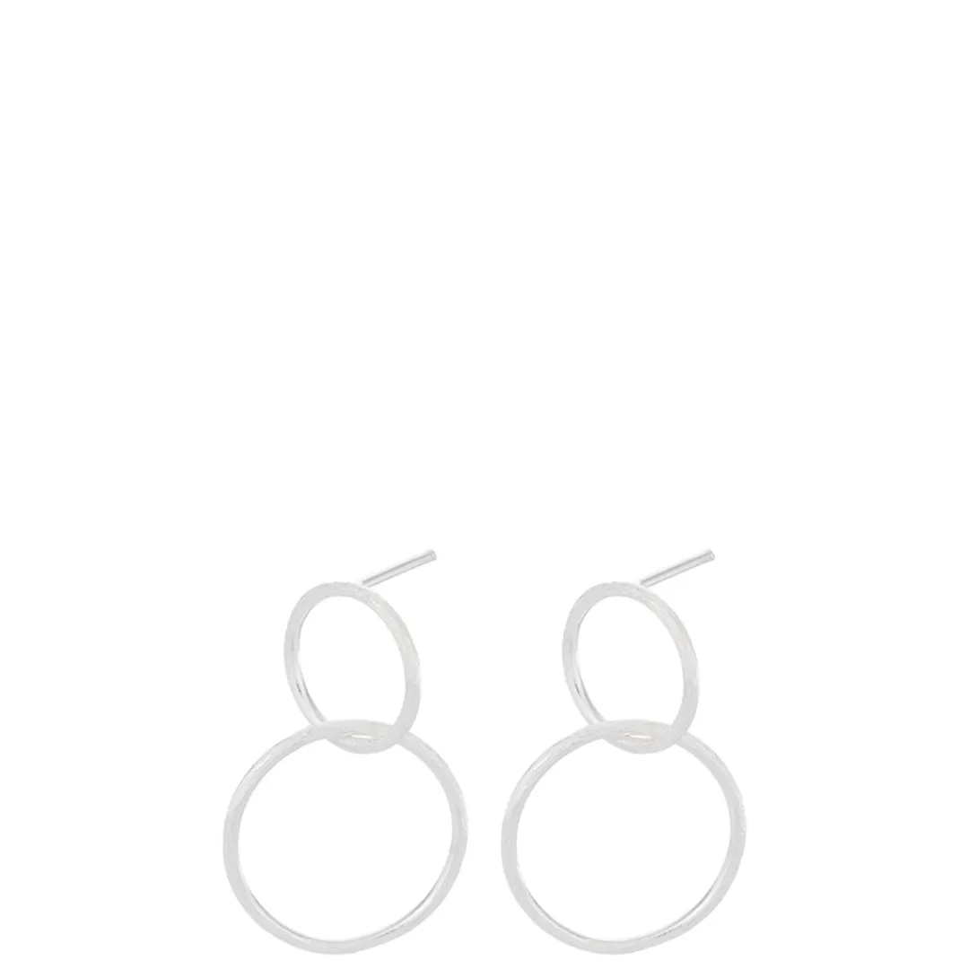 Pernille Corydon øreringe - E-224 Double sølv