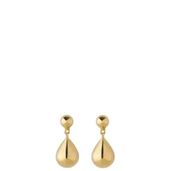 Pernille Corydon øreringe - E-306 Driplet guldbelagt
