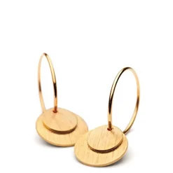 Pernille Corydon øreringe - E-002 Small Coin guldbelagt