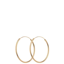 Pernille Corydon øreringe - E-140 Plain Hoop guldbelagt