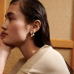 Pernille Corydon øreringe - E-445 Ocean Treasure guldbelagt