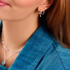 Pernille Corydon øreringe - E-433 Ocean Pearl sølv