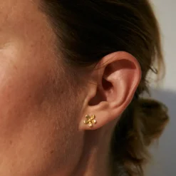 Pernille Corydon øreringe - E-362 Wild Poppy gold