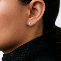 Pernille Corydon ørestikker - E-391 Mini Nature sølv