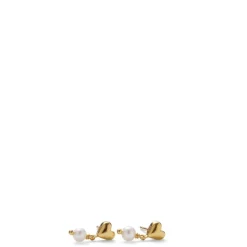 Pernille Corydon ørestikker - E-507 White Adore guldbelagt