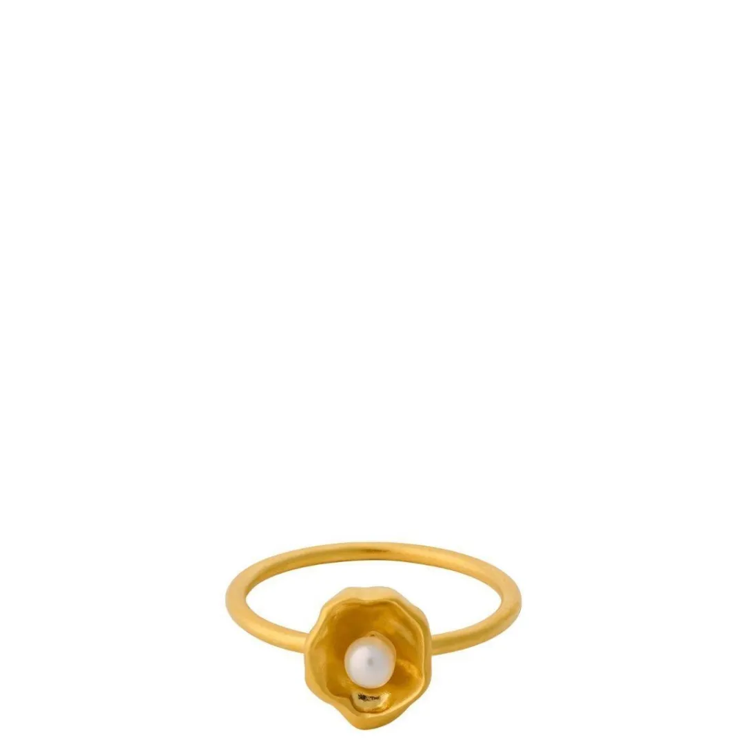 Pernille Corydon ring - R-448 Hidden Pearl guldbelagt