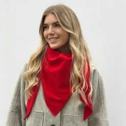 Rosas tørklæde - Triangle L-11 0901 red