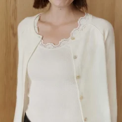 Rosemunde cardigan - 1421 037/ivory