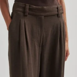 Second Female bukser - Lino chocolate brown