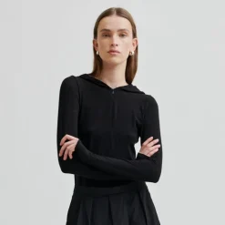 Second Female hoodie - Callas black