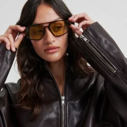 Second Female jakke - Boston Leather fudge