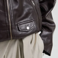 Second Female jakke - Boston Leather fudge