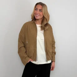 Second Female jakke - Buellen Suede petrified oak