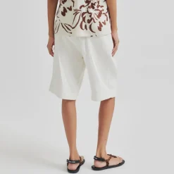 Second Female shorts - Lino white alyssum