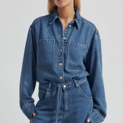Second Female skjorte - Irvina blue denim