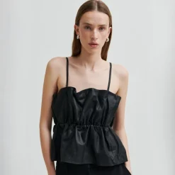 Second Female top - Cova Leather black