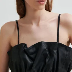 Second Female top - Cova Leather black