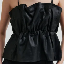 Second Female top - Cova Leather black