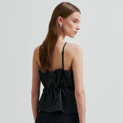 Second Female top - Cova Leather black