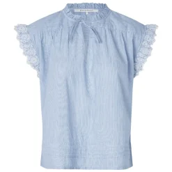 Second Female top - Laure light blue stripe