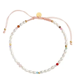 Stine A armbånd - 3187 Confetti Pearl pink pastel mix