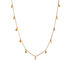 Stine A halskæde - 2030 Tout Petit Ile De L'amour guldbelagt