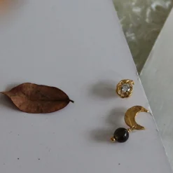 Stine A ørering - 1406 Big Flow guldbelagt