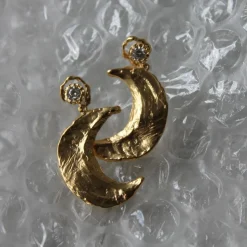 Stine A ørering - 1408 Claire De Lune guldbelagt