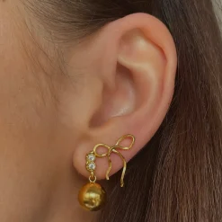 Stine A ørering - 1343 Flow Bow guldbelagt