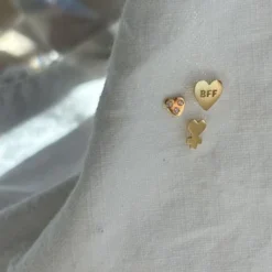 Stine A ørering - 1365 I Love Your Heart guldbelagt