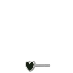 Stine A ørering - 1181 Petit Love Heart black enamel
